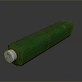 Daily Life Green Rectangular Textured Bottle With White Cap For Household Use