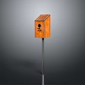 Wooden Birdhouse On Metal Pole For Outdoor Garden Decoration And Bird Habitat