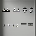 Downlight Spotlight Track Light Square Double Hole Downlight Spotlight Mounting Turn Downlight Spotlight Track Magnetic Lights Display Exhibition Spotlight Downlight 3d model