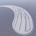 Modern Curved White Stone Stepping Path With Textured Surface For Outdoor Landscape