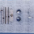 Modern Decorative Wall Lights With Various Designs Mounted On Concrete Wall