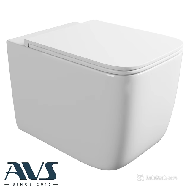 Modern White Toilet With Sleek Contemporary Design And Smooth Surface 3d model 