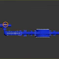 Blue Heavy Duty Industrial Valve Equipment With Metal Flange And Control Handle