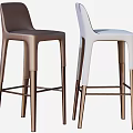 Modern Bar Stools In Various Designs With Neutral Tones Leather Upholstery And Metal Legs
