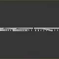 White Curved And Linear Architectural Structure Components With Modern Reflective Design