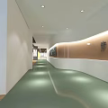 Spacious Fencing Venue Corridor With Modern Interior And Training Facilities 3d model