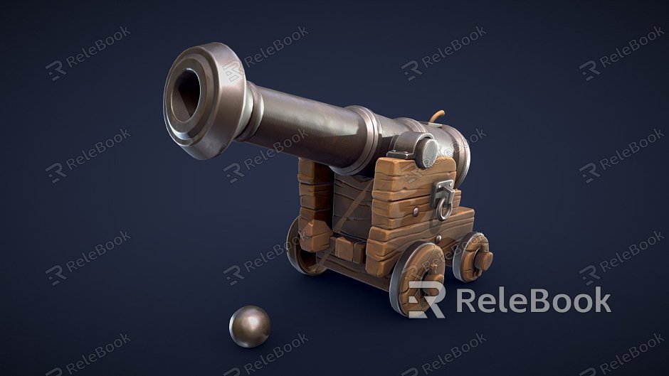 Cartoon Pirate Cannon model