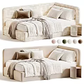 Cozy Cream Style Upholstered Kids Bed With Comfortable Bedding Offers Various Soft Neutral Color Choices