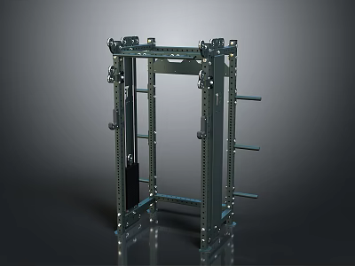 Sturdy Metal Equipment Frame Structure With Cross Beams For Machinery Mounting 3d model