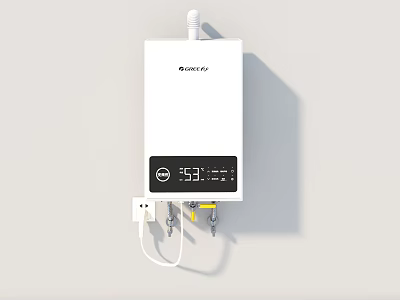 Rinnai White Wall Mounted Water Heater With Digital Display Temperature Control Daily Use Household Appliance 3d model