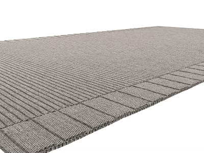 Gray Square Carpet With Textured Woven Pattern And Modern Home Decor Style 3d model