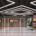 Modern Spacious Fitness Gym Interior With Glass Partitions Lighting Design And Wooden Flooring