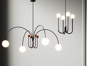 Modern Chandelier Combination Bar Counter Chandelier Small Chandelier Bedside Chandelier Living Room Chandelier Art Chandelier 3d model