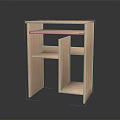 Light Wood Storage Shelf With Modern Design Multiple Open Shelves And Compartments