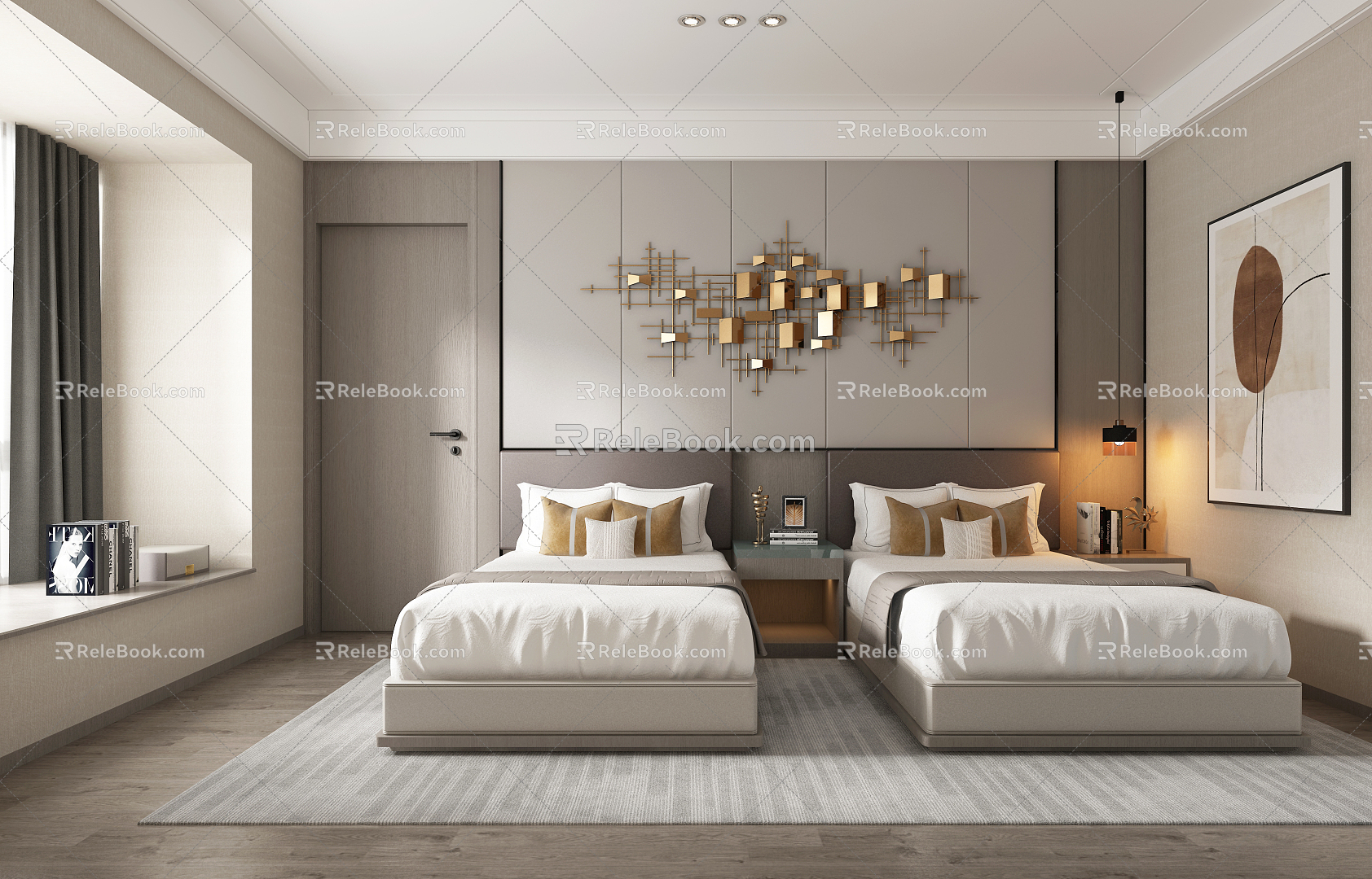 Hotel Rooms Modern Rooms 3d model