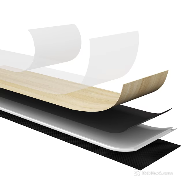 Durable Wooden Flooring Layered Structure With Protective Underlayers And Surface Veneer 3d model 