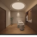 Elegant Modern Beauty Salon Interior With Warm Reception Counter And Comfortable Waiting Lounge Space
