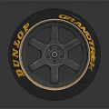 Goodyear Eagle High Performance Tire With Silver Alloy Rim And Black Tread For Sports Cars