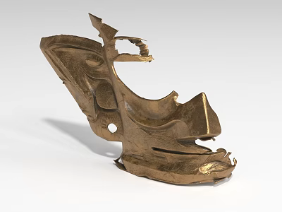 Outdoor Abstract Bronze Landscape Sculpture With Unique Artistic Irregular Hollow Design 3d model