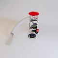 Fun Outdoor Playground Equipment With Red Canopy Slide Climbing Frame And Seats