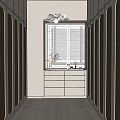 Modern style cloakroom ornaments combination 3d model