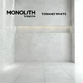 White Panel Structure Featuring Monolith Torano White Tubadzin Design Elements