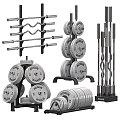 Different Types Of Gym Fitness Equipment Barbells And Weight Plates