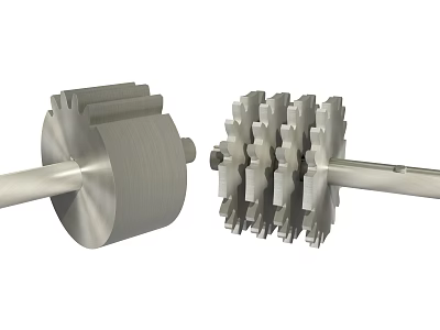 High Quality Metal Toothed Gears And Shafts For Automotive Transmission Parts 3d model