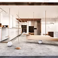 Modern Minimalist Clothing Store Interior With Glass Front Display Racks And Elegant Tones
