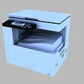 White Multifunction Printer With Modern Design Control Panel And Paper Tray 3d model