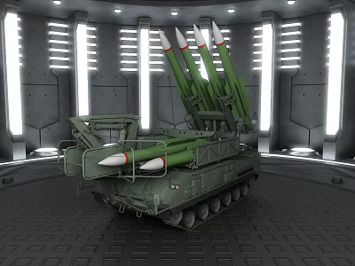 Modern Missile Launcher Russian Missile Collection Air Defense Missile Thermal Weapon Russian Missile Thermal Weapon Depot 3d model
