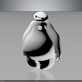 Big Friendly White Inflatable Robot Baymax Character With Round Body And Smooth Surface 3d model