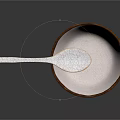Light Pink Bowl With Brown Rim And Spoon Inside For Daily Use