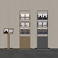 Modern Retail Display Racks With Product Shelves And Stand In Neutral Design