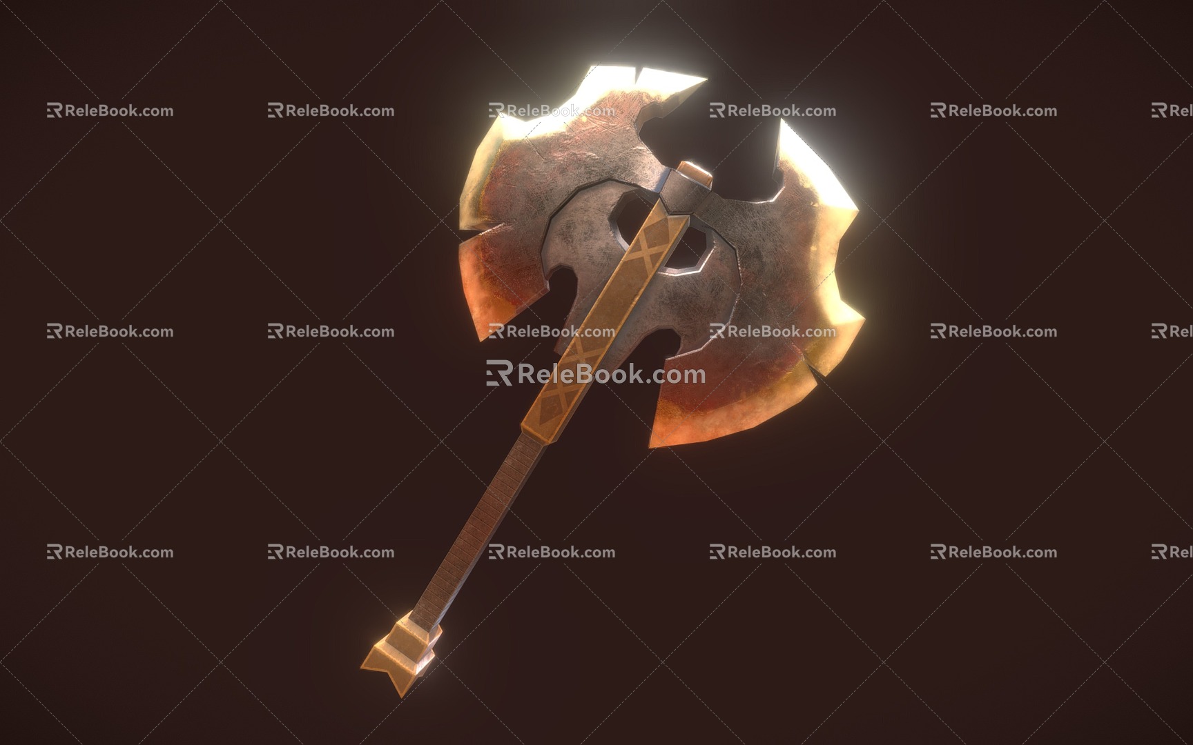 Axe Tomahawk Axe Fantasy Weapon Game Props 3d model