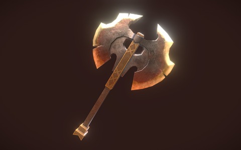 Axe Tomahawk Axe Fantasy Weapon Game Props 3d model