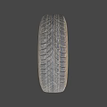 Old Worn Car Tire With Detailed Tread Pattern And Metal Rim Structure