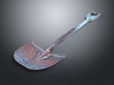 Rusty Metal Shovel Durable Digging Tool for Gardening and Construction 3d model