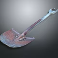 Rusty Metal Shovel Durable Digging Tool for Gardening and Construction 3d model
