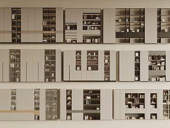 Modern Bookcase Study Bookcase Office Bookcase Finished Bookcase Open Bookcase 3d model