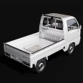 White Compact Pickup Truck With Single Cab Open Cargo Bed And Simple Exterior Design