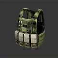 Green Tactical Bag With Multiple Pockets Adjustable Straps And Structured Design For Outdoor Use 3d model