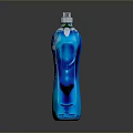 Blue Dishwash Liquid Bottle With Ultra Clean Formula And Bubbles Design