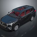 Black Toyota SUV With Red Interior Panoramic Sunroof Silver Wheels And Modern Design