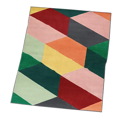 modern square carpet carpet 3d model