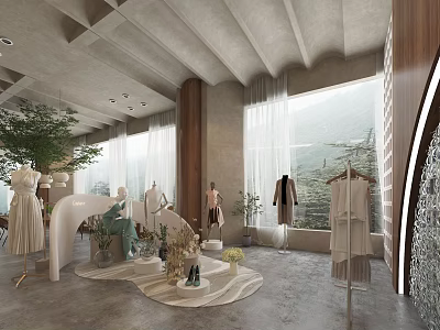 Modern Public Office Space Design With Open Layout Natural Lighting And Green Plants 3d model