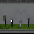 Modern Outdoor Lights With Various Designs Illuminating Garden Grass Area