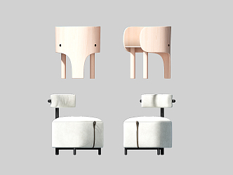 Modern Children's Chair Children's Single Chair 3d model