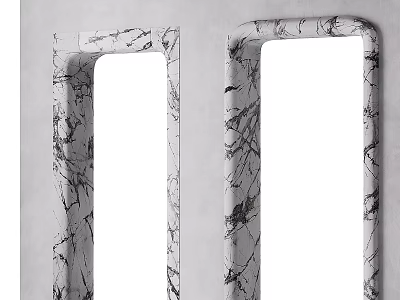 Two Elegant Decorative Frames With Natural Marble Texture For Home Decor 3d model