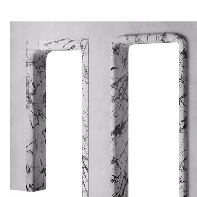 Two Elegant Decorative Frames With Natural Marble Texture For Home Decor 3d model